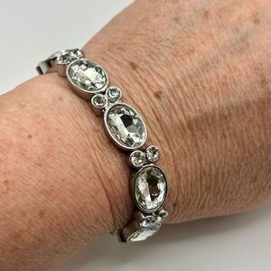 Sparkling Silver Rhinestone Stretch Bracelet
